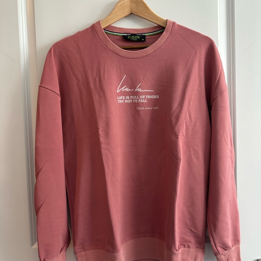 Pink Floyd Men's Dusty Rose Crewneck Sweatshirt with Chest Script
